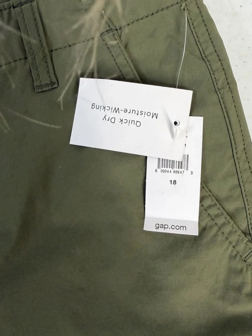 Gap Kids Boys Quick Dry Shorts Green Size 18 Zipper Pockets